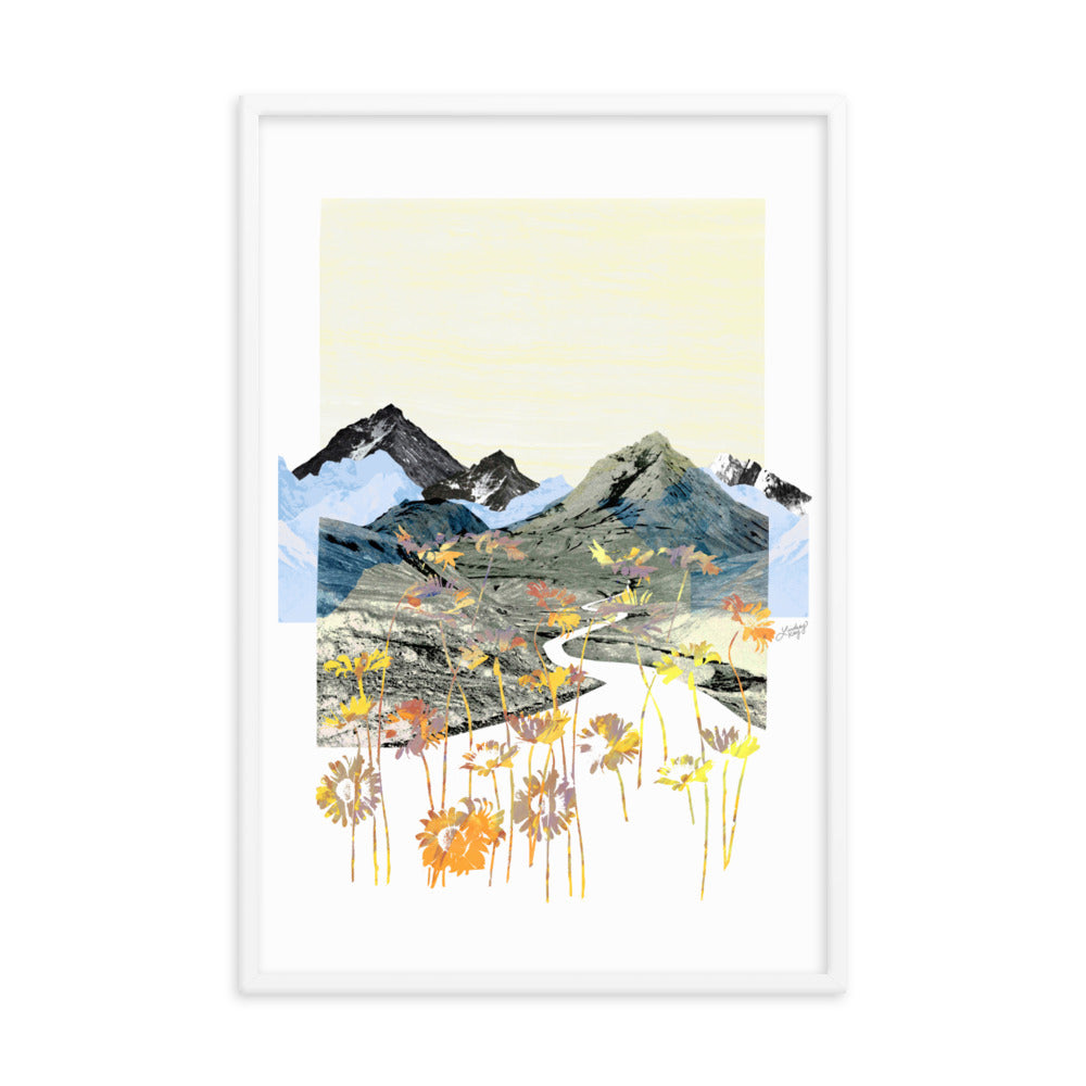 Daisy Mountain Collage - Framed Matte Print - Lindsey Kay Collective