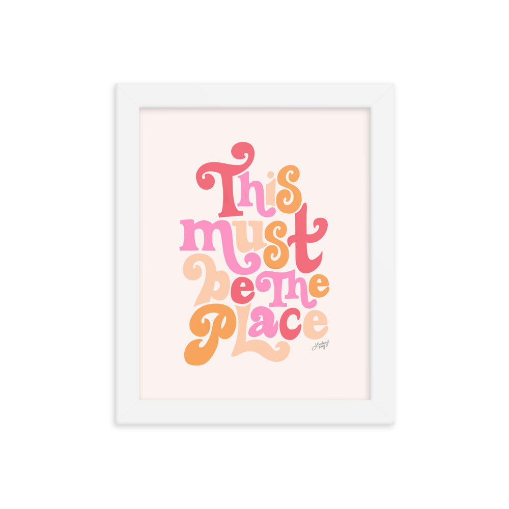 This Must Be the Place (Palette colorée) - Impression mate encadrée