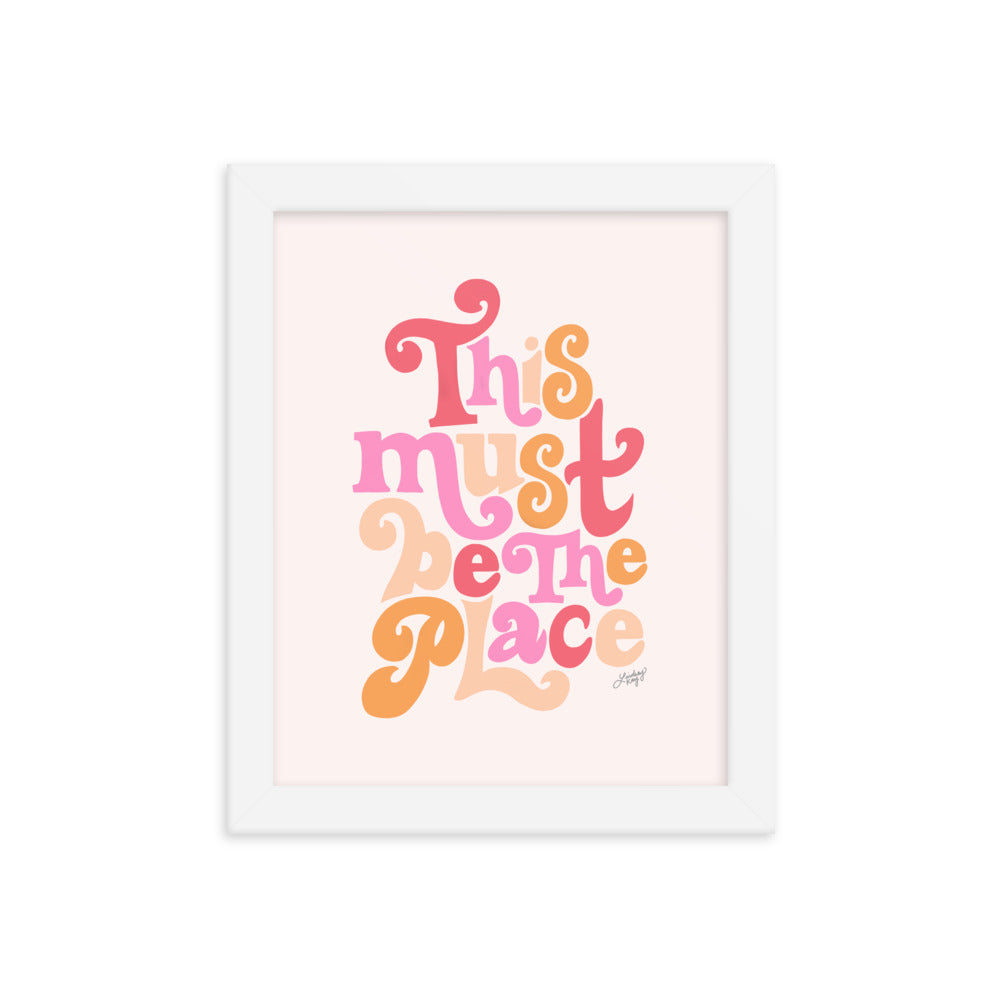 This Must Be the Place (Colorful Palette) - Framed Matte Print