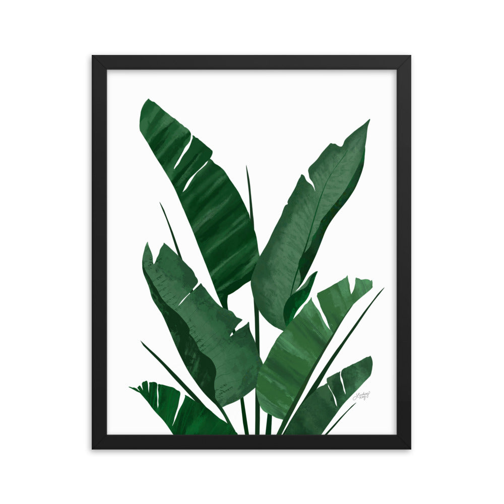 Banana Leaf Plant Collage - Framed Matte Print - Lindsey Kay Collective