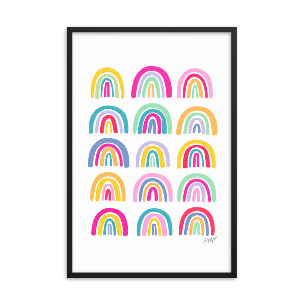 Colorful Rainbows - Framed Matte Print - Lindsey Kay Collective