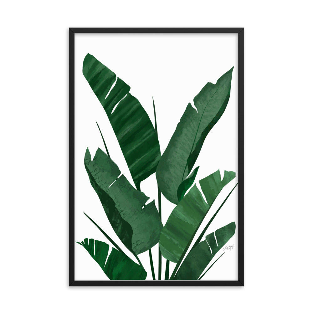 Banana Leaf Plant Collage - Framed Matte Print - Lindsey Kay Collective