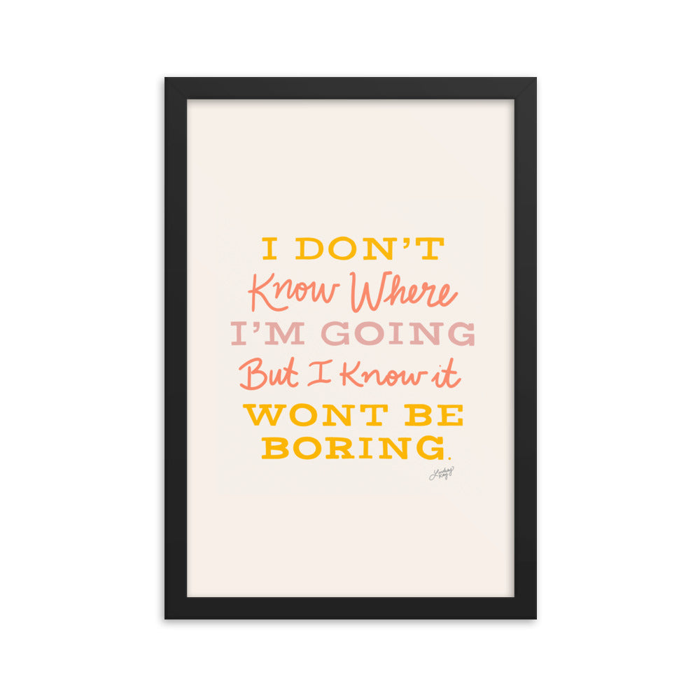 David Bowie Quote (Neutral Palette) - Framed Matte Print