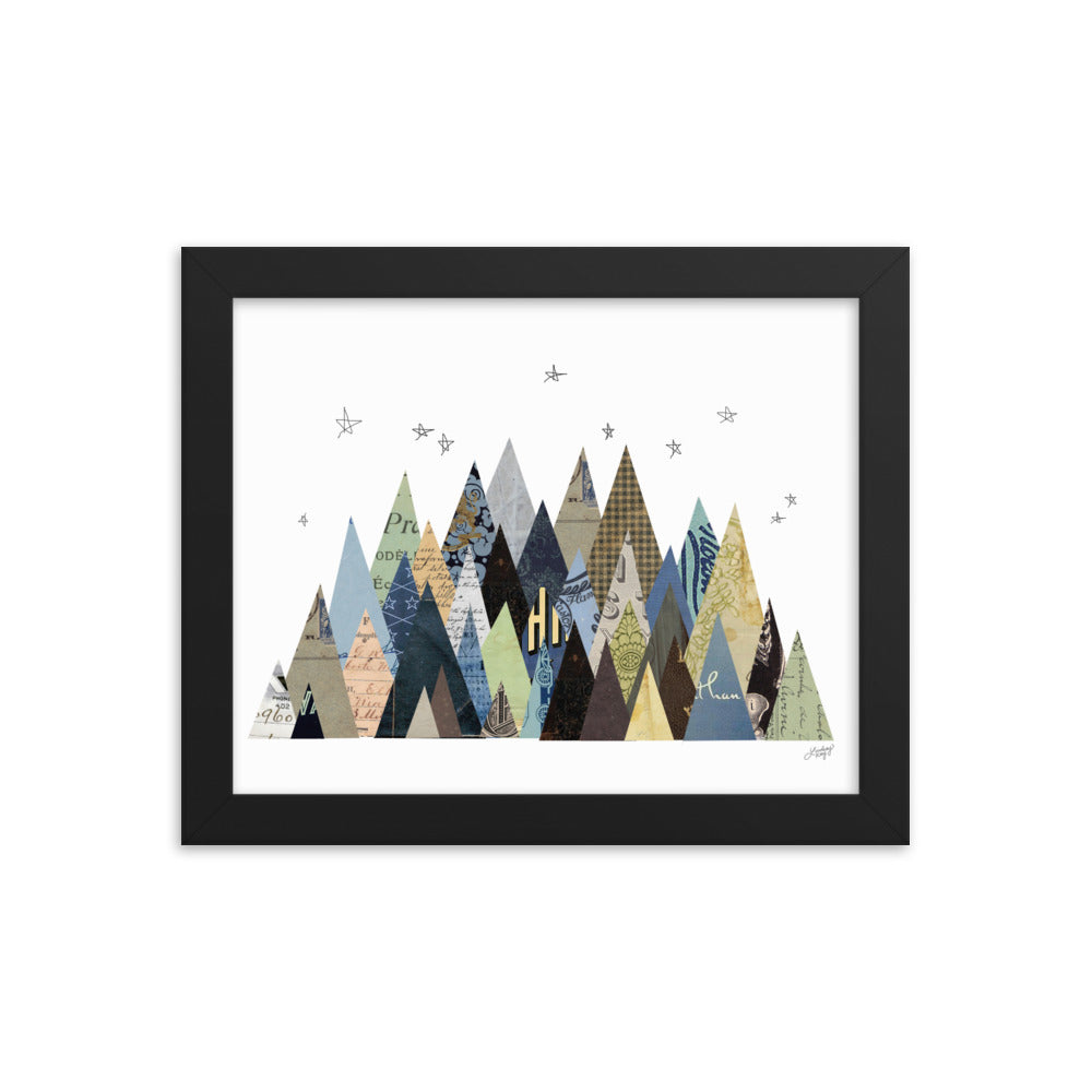 Mountain Collage - Framed Matte Print - Lindsey Kay Collective