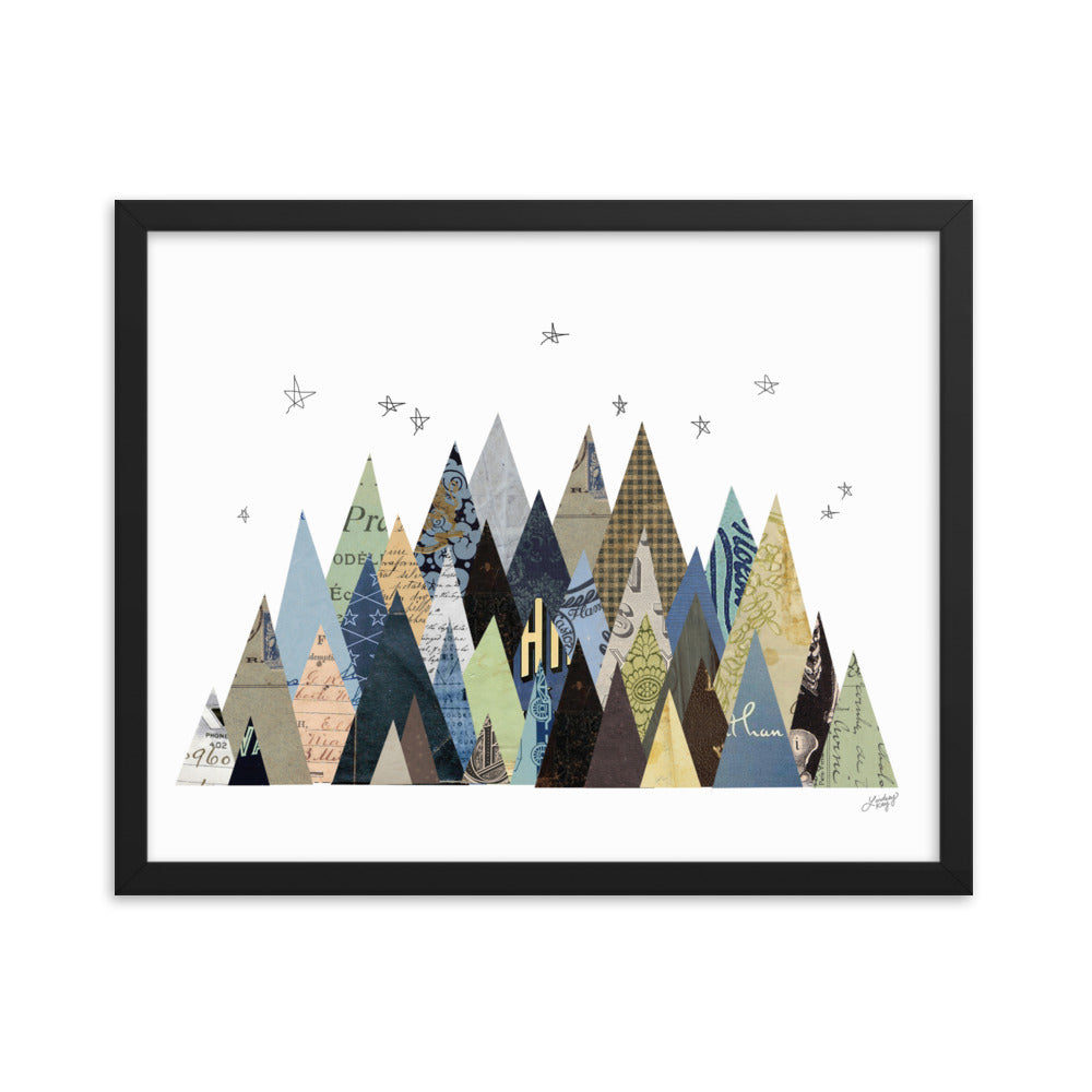 Mountain Collage - Framed Matte Print - Lindsey Kay Collective