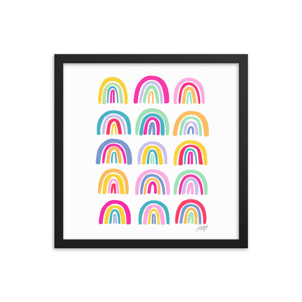 Colorful Rainbows - Framed Matte Print - Lindsey Kay Collective