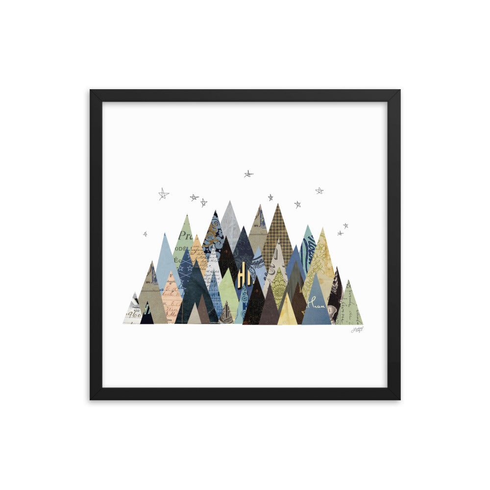 Mountain Collage - Framed Matte Print - Lindsey Kay Collective