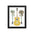 Collage de guitarra retro - Impresión mate enmarcada