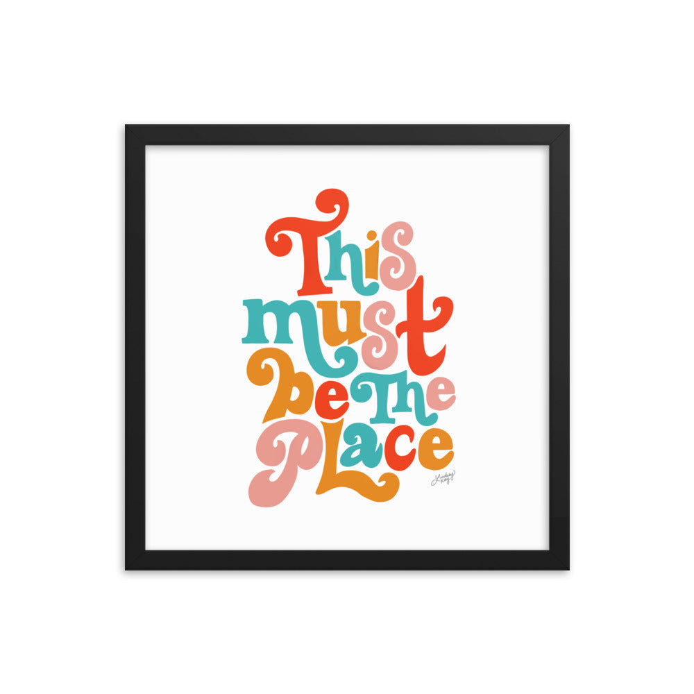 This Must Be the Place (Primary Palette) - Framed Matte Print