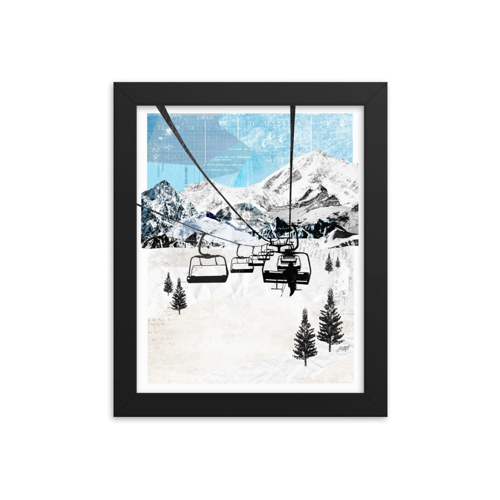 Mountain Landscape (Ski Life) - Framed Matte Print - Lindsey Kay Collective