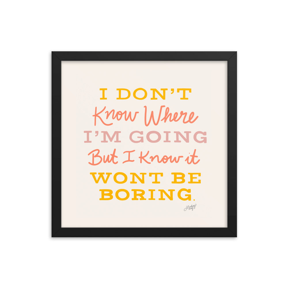 David Bowie Quote (Neutral Palette) - Framed Matte Print
