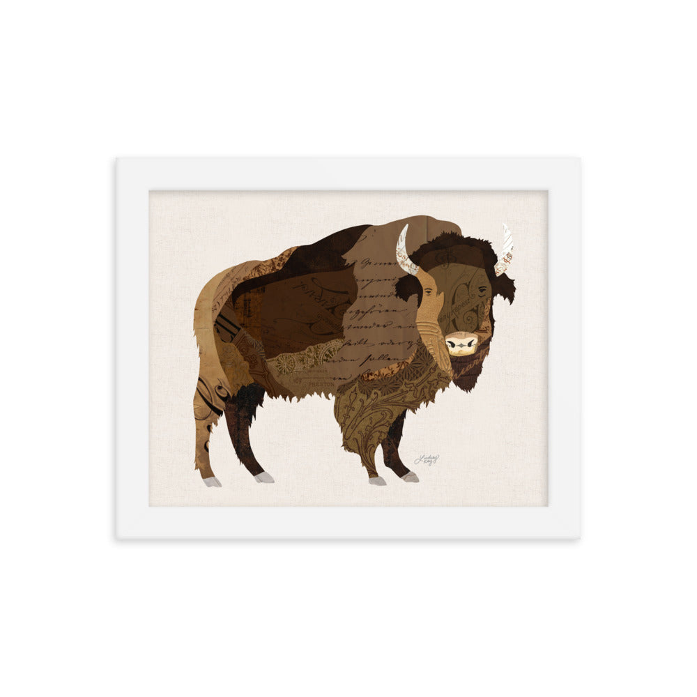 Buffalo Collage - Impression mate encadrée