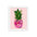 Collage de piña rosa - Impresión mate enmarcada
