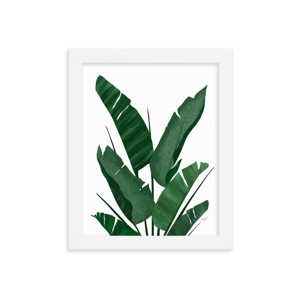 Collage de plantes de feuilles de bananier - Impression mate encadrée