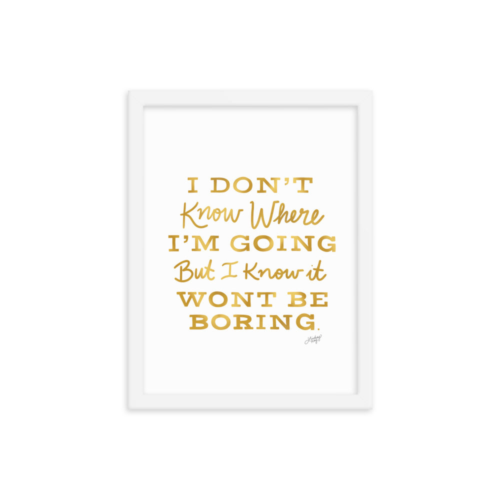 David Bowie Quote (Gold Palette) - Framed Matte Print - Lindsey Kay Collective