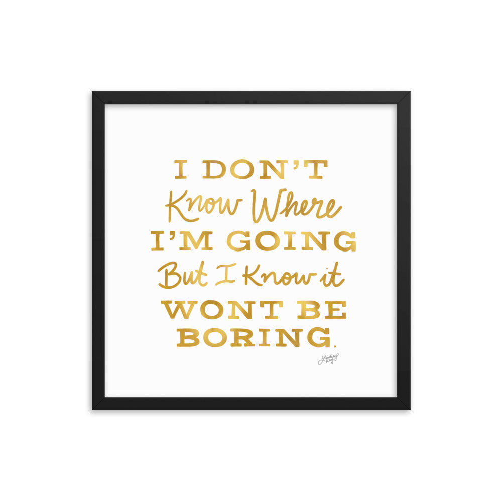 David Bowie Quote (Gold Palette) - Framed Matte Print - Lindsey Kay Collective
