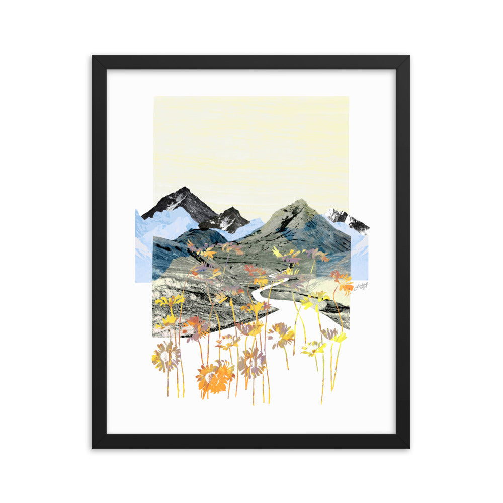 Daisy Mountain Collage - Framed Matte Print - Lindsey Kay Collective