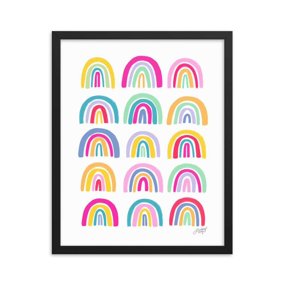 Colorful Rainbows - Framed Matte Print - Lindsey Kay Collective
