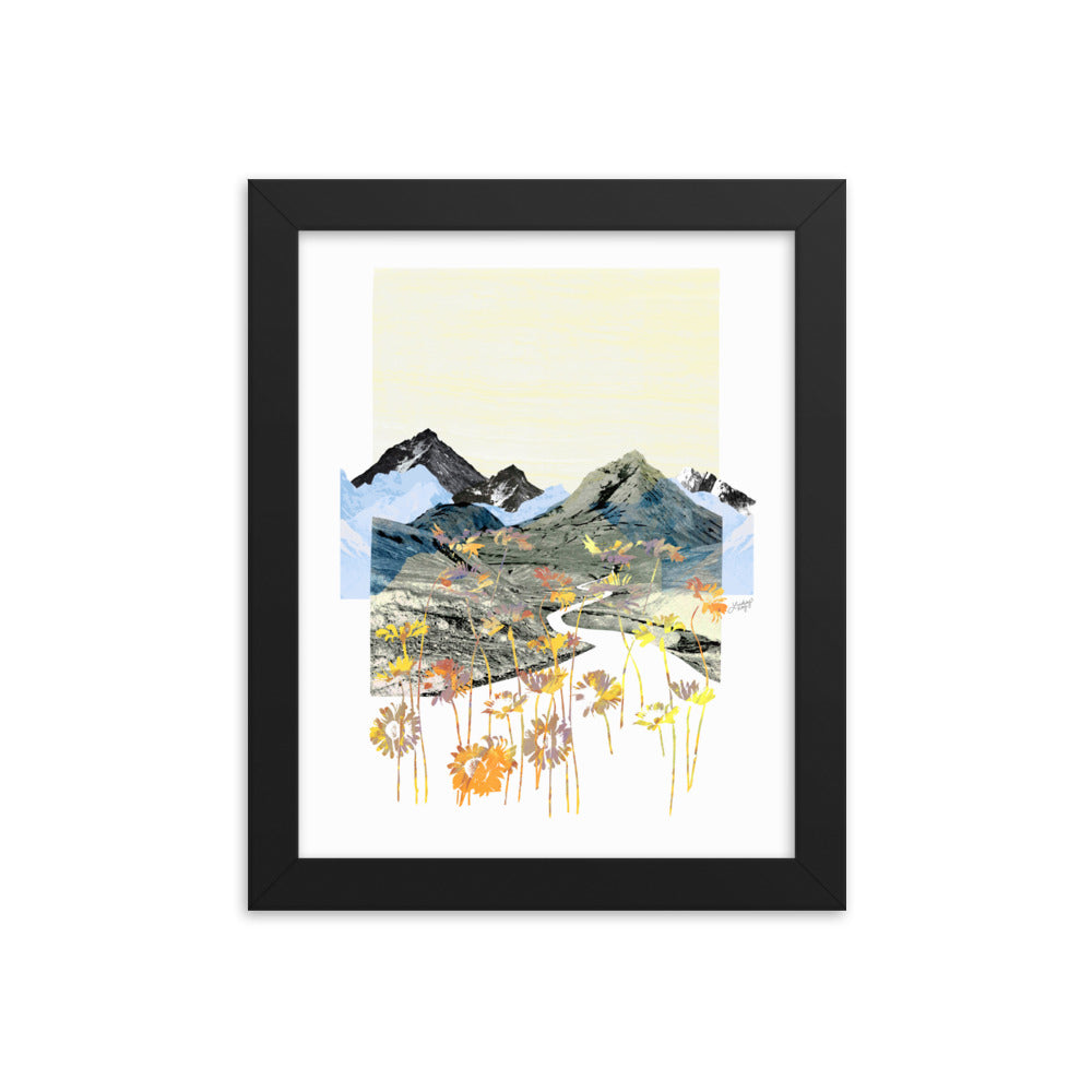 Daisy Mountain Collage - Framed Matte Print