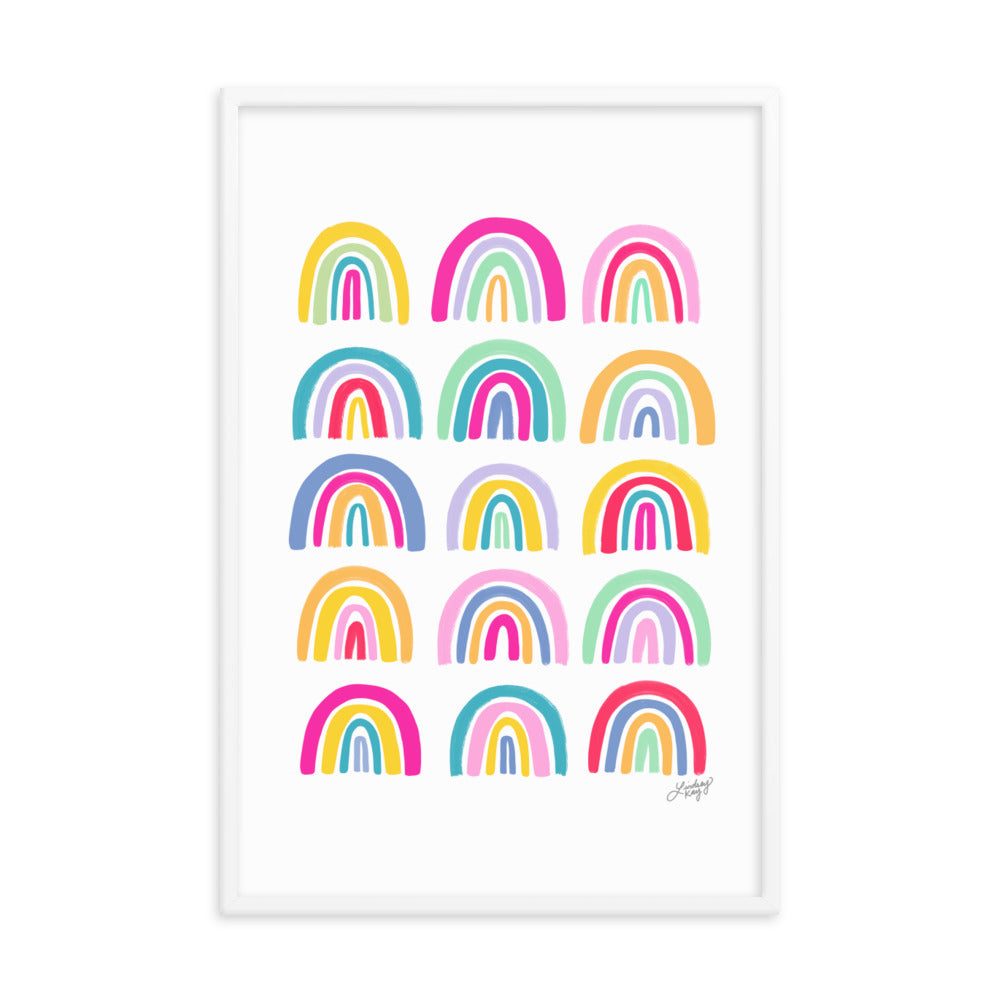 Colorful Rainbows - Framed Matte Print