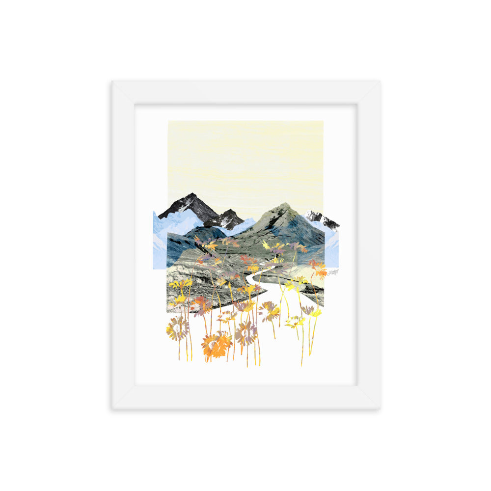 Daisy Mountain Collage - Framed Matte Print