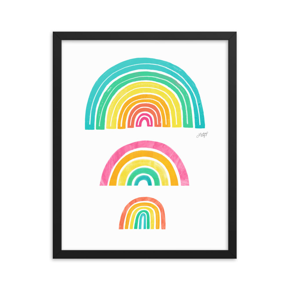 Rainbows Illustration - Framed Matte Print - Lindsey Kay Collective