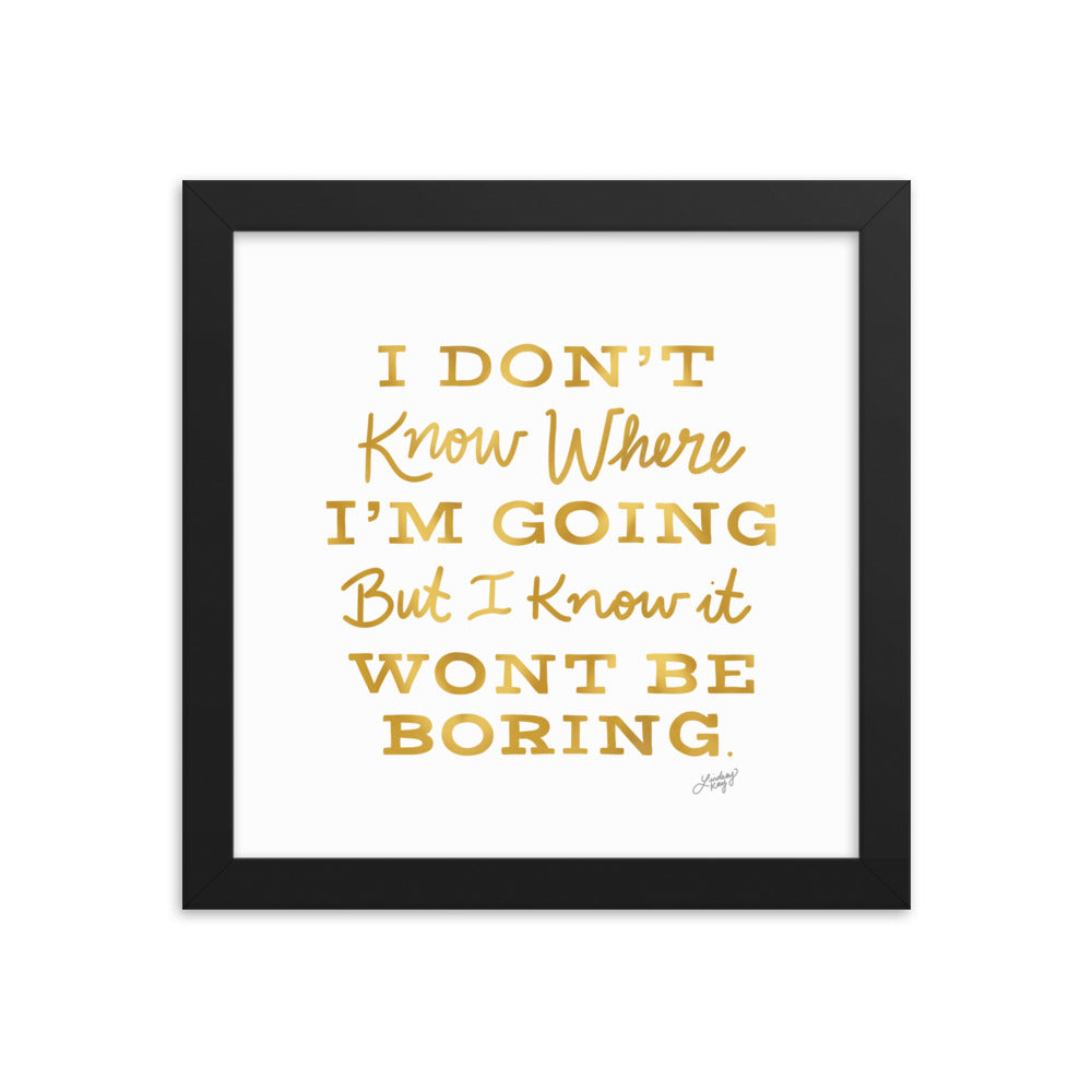 David Bowie Quote (Gold Palette) - Framed Matte Print - Lindsey Kay Collective