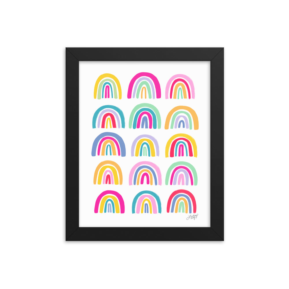 Colorful Rainbows - Framed Matte Print - Lindsey Kay Collective