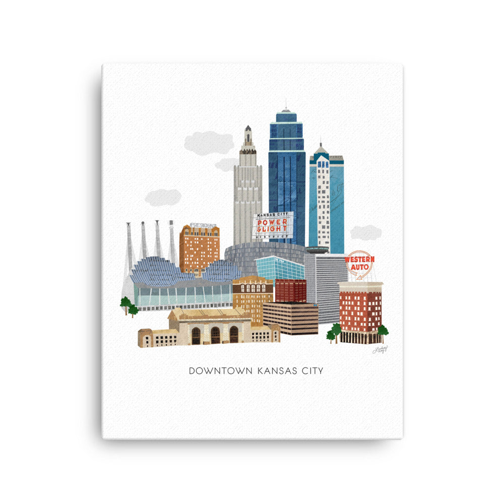 Downtown Kansas City Illustration - Canvas
