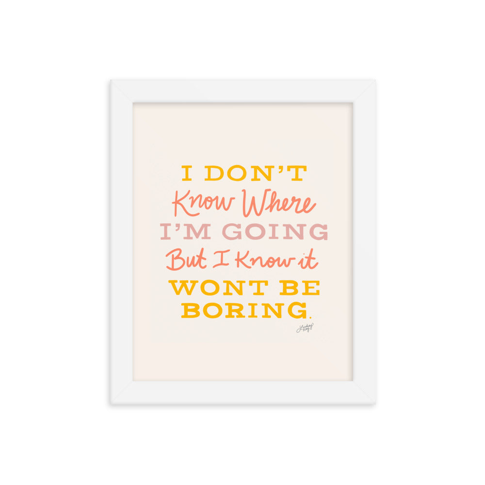 David Bowie Quote (Neutral Palette) - Framed Matte Print