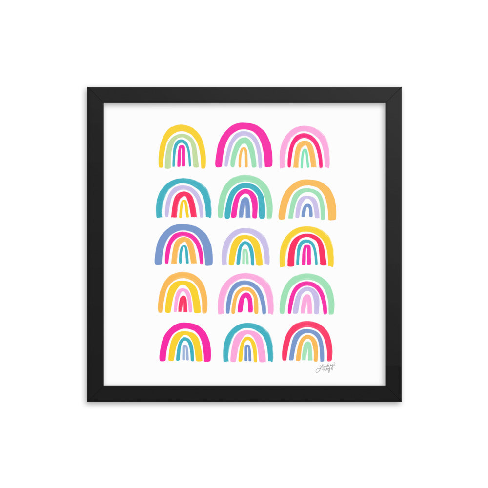 Colorful Rainbows - Framed Matte Print - Lindsey Kay Collective