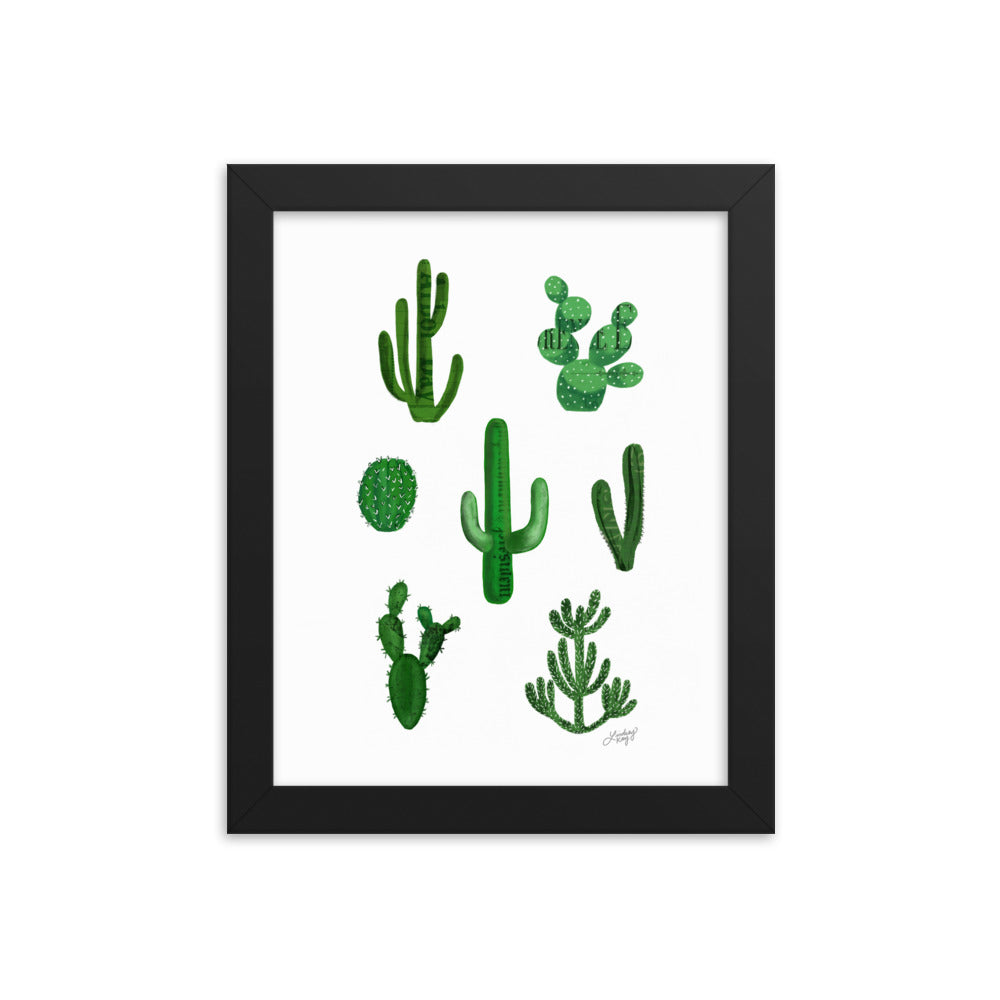 Cactus Illustration. - Framed poster