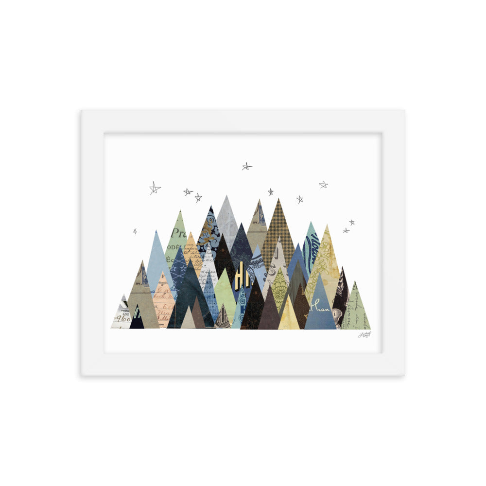 Mountain Collage - Framed Matte Print - Lindsey Kay Collective