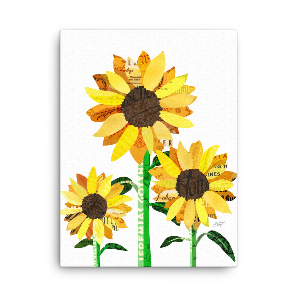 Sunflower Collage - Canvas