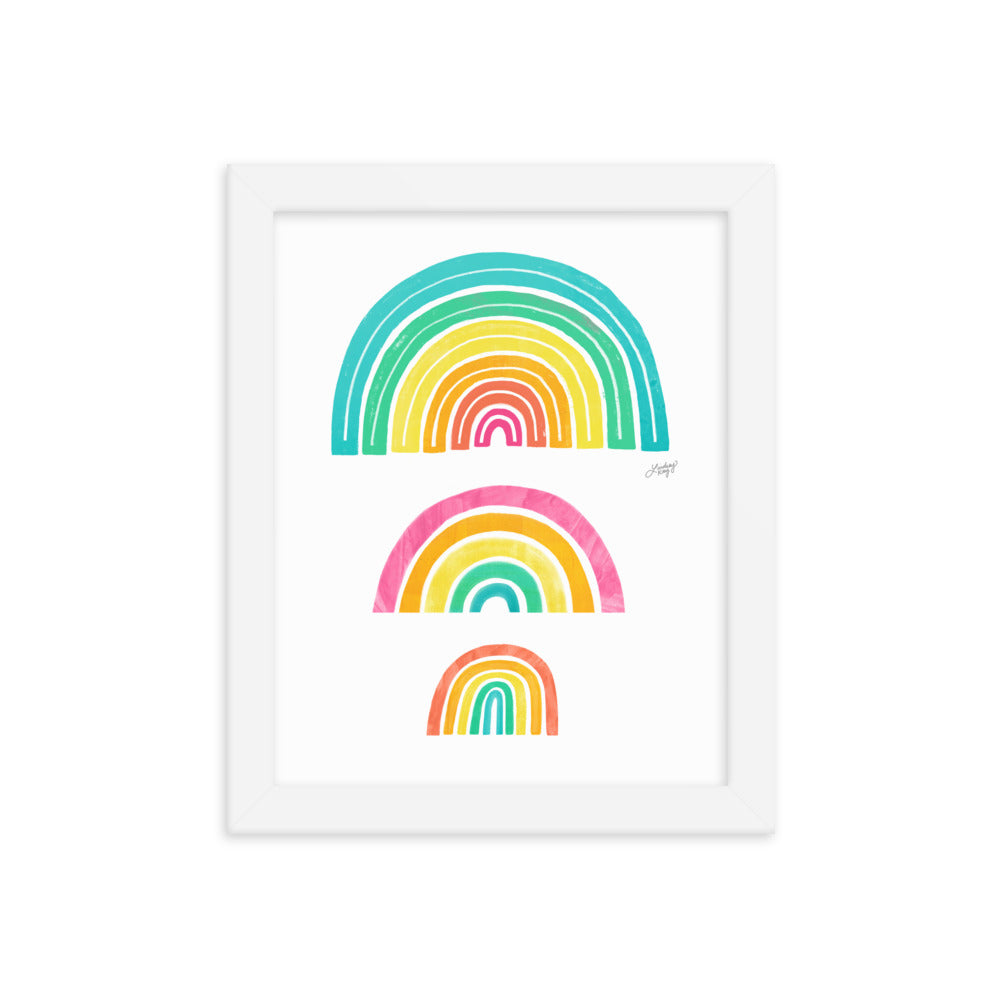 Rainbows Illustration - Framed Matte Print - Lindsey Kay Collective