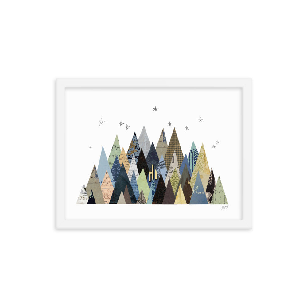 Mountain Collage - Framed Matte Print - Lindsey Kay Collective