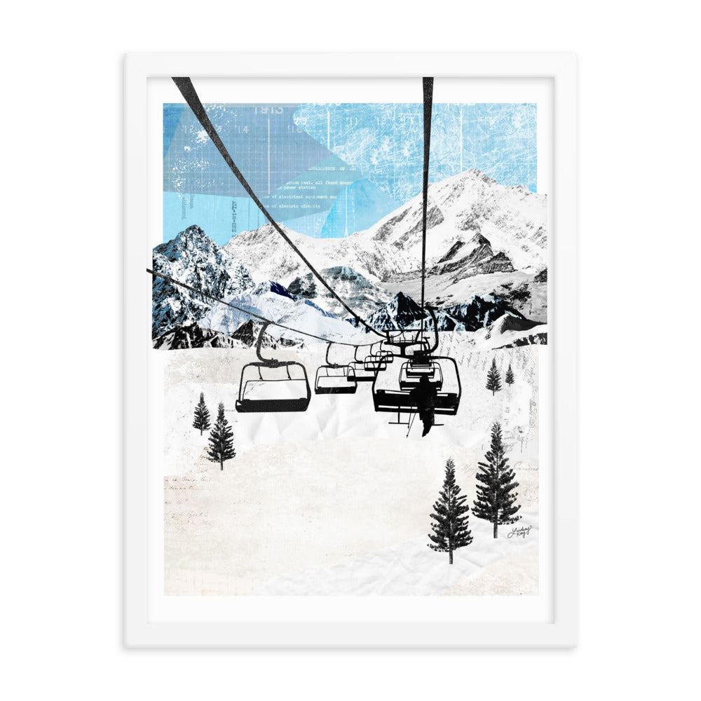 Mountain Landscape (Ski Life) - Framed Matte Print