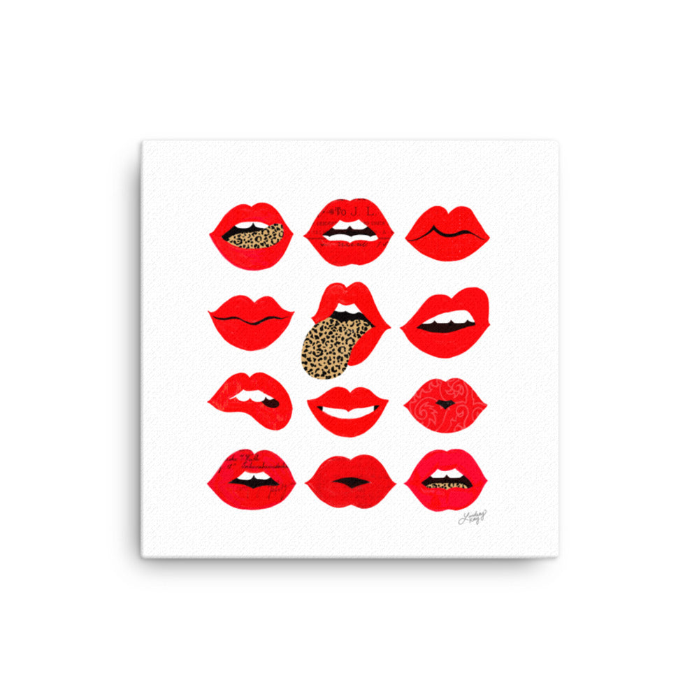 Leopard Lips of Love - Canvas