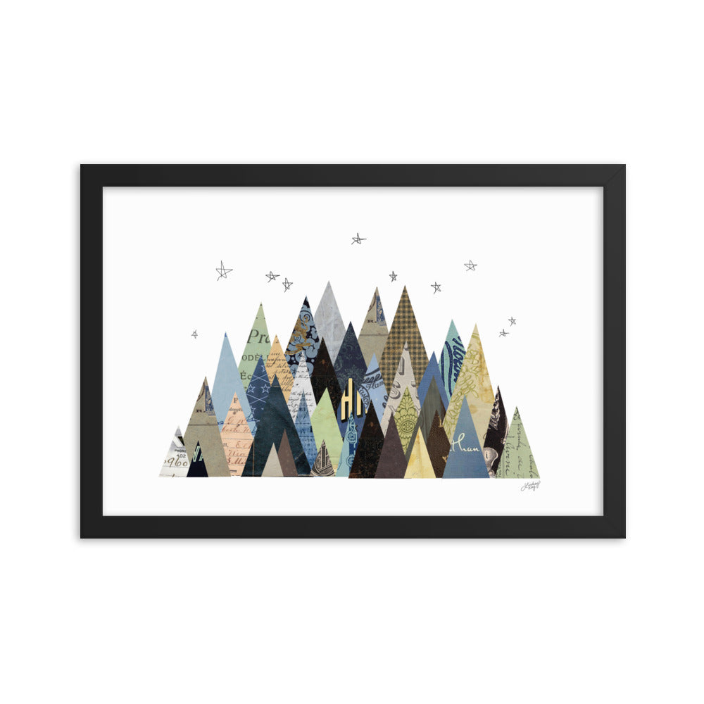 Mountain Collage - Framed Matte Print - Lindsey Kay Collective