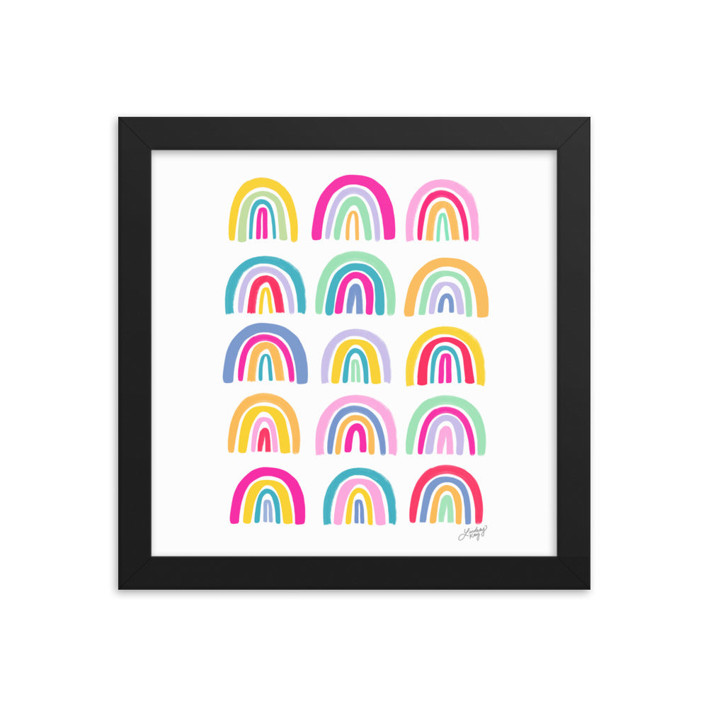 Colorful Rainbows - Framed Matte Print - Lindsey Kay Collective