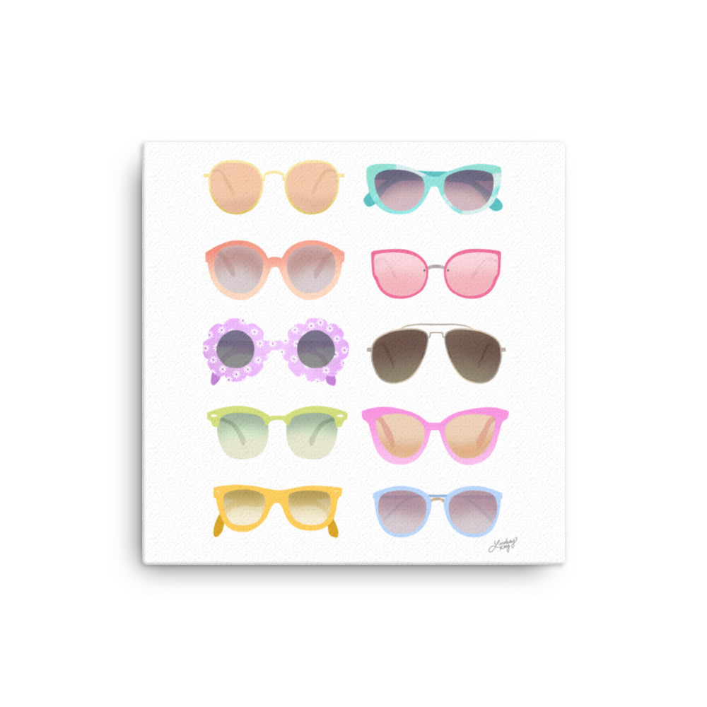 Illustration de lunettes de soleil colorées - Toile