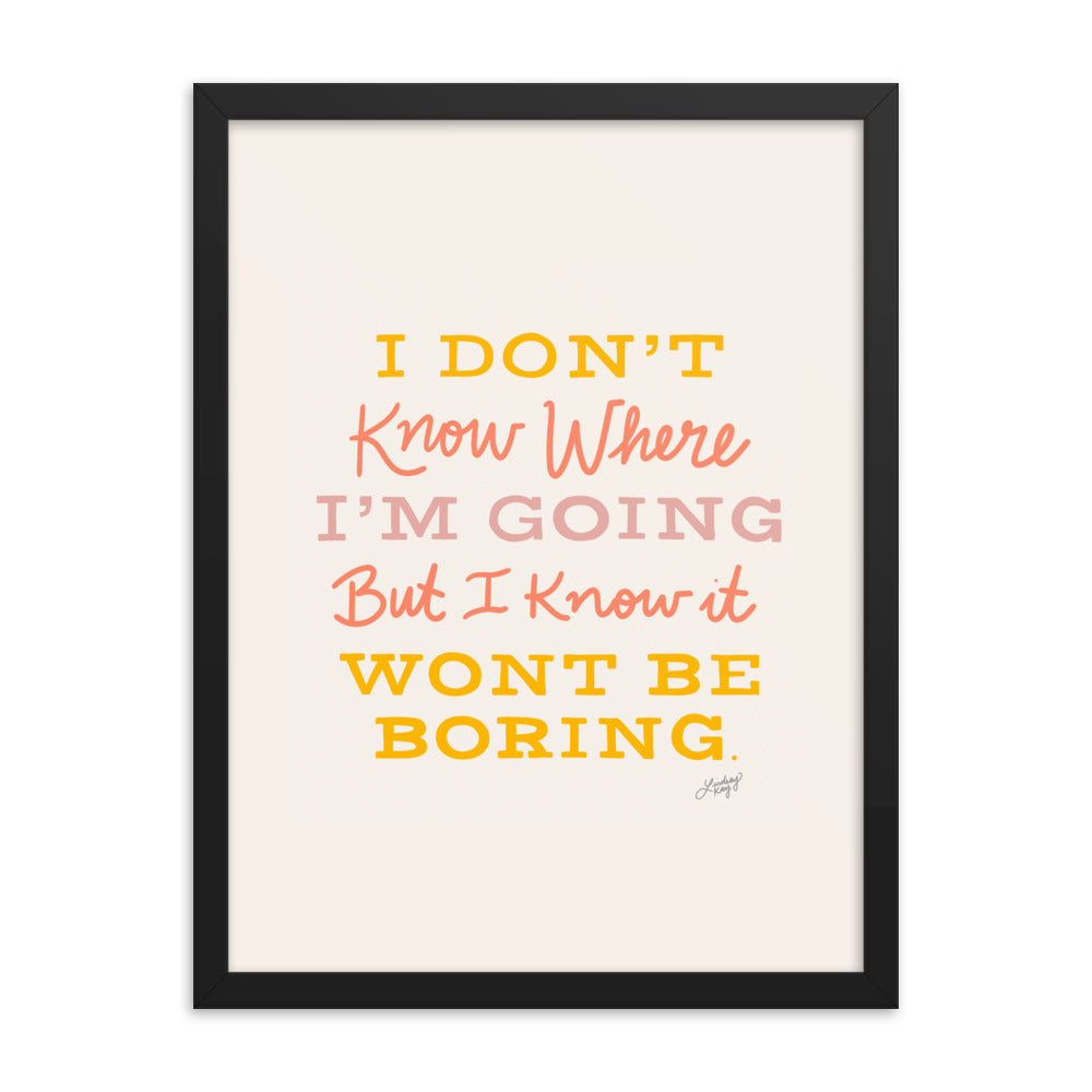 David Bowie Quote (Neutral Palette) - Framed Matte Print - Lindsey Kay Collective