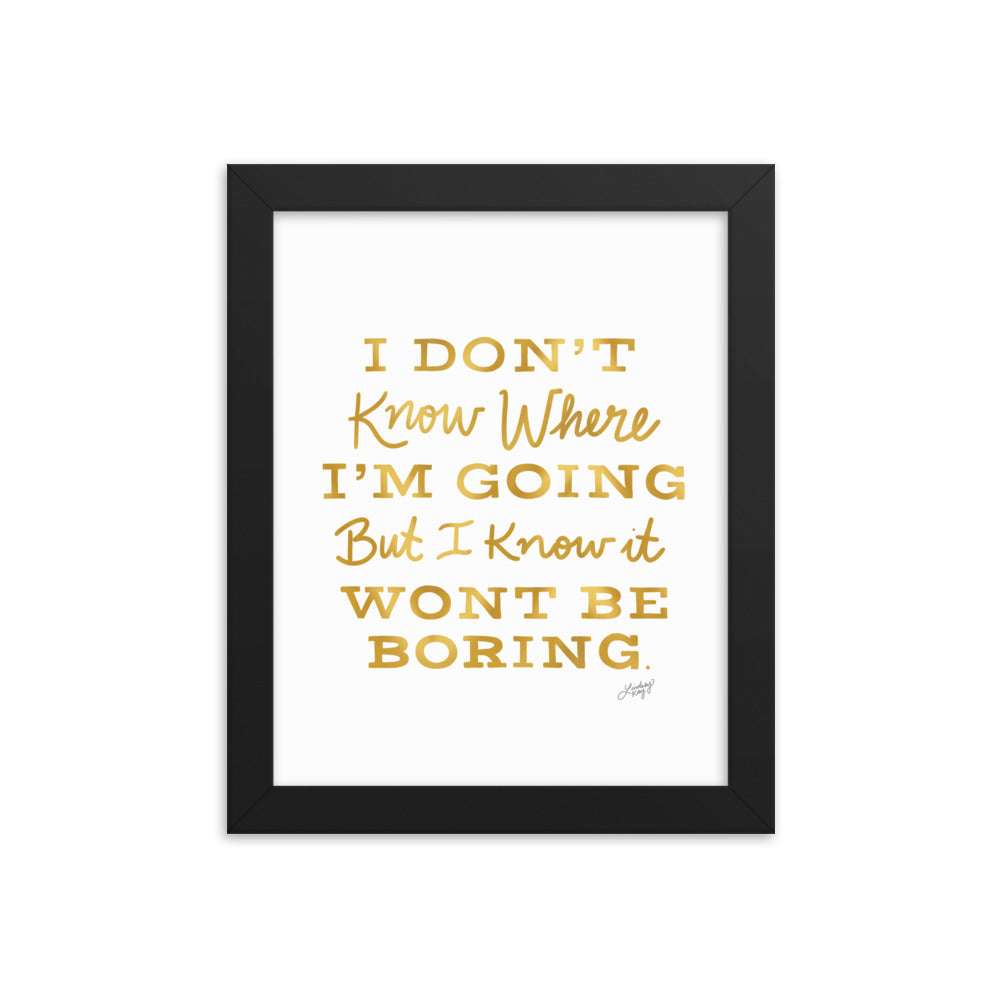 David Bowie Quote (Gold Palette) - Framed Matte Print - Lindsey Kay Collective