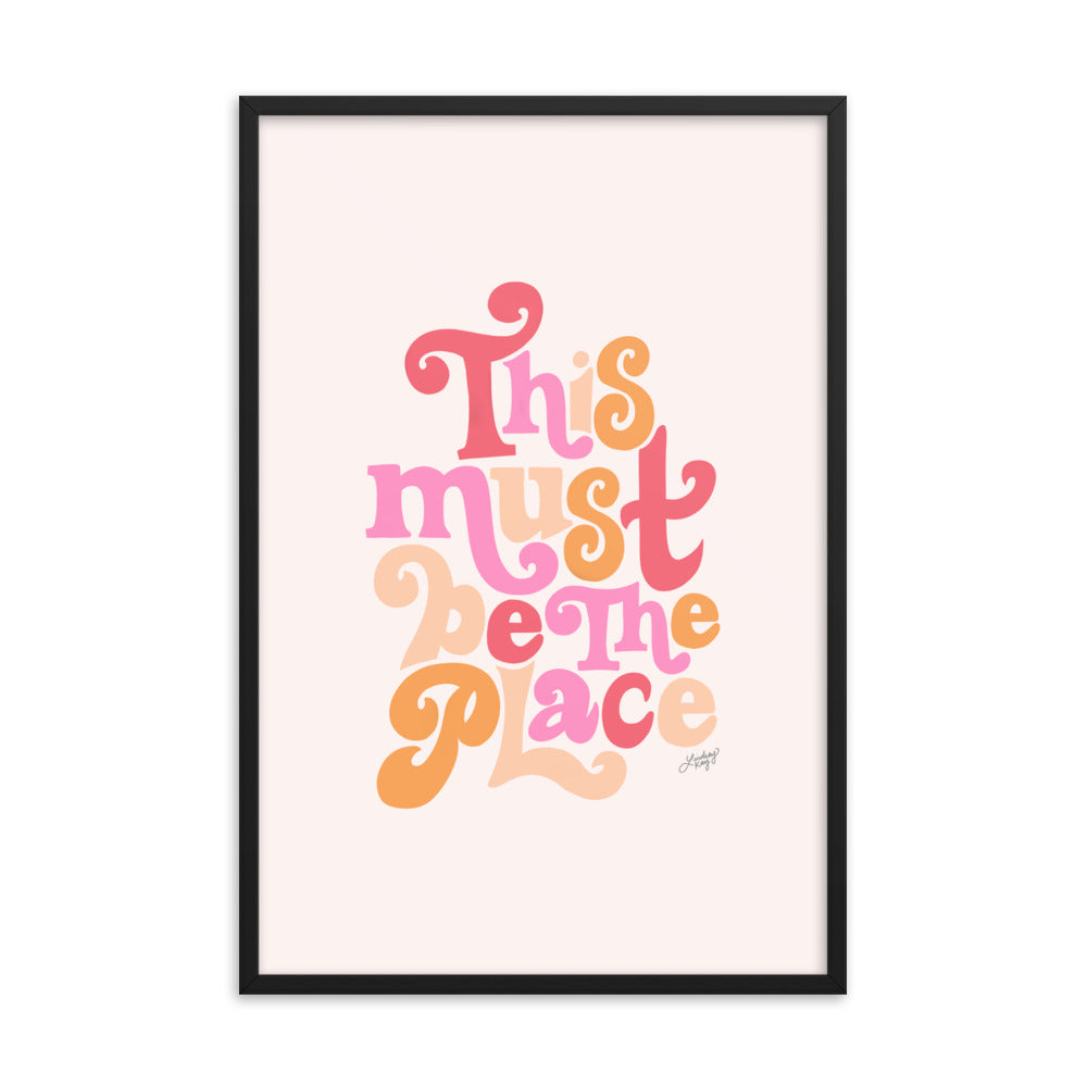This Must Be the Place (Colorful Palette) - Framed Matte Print