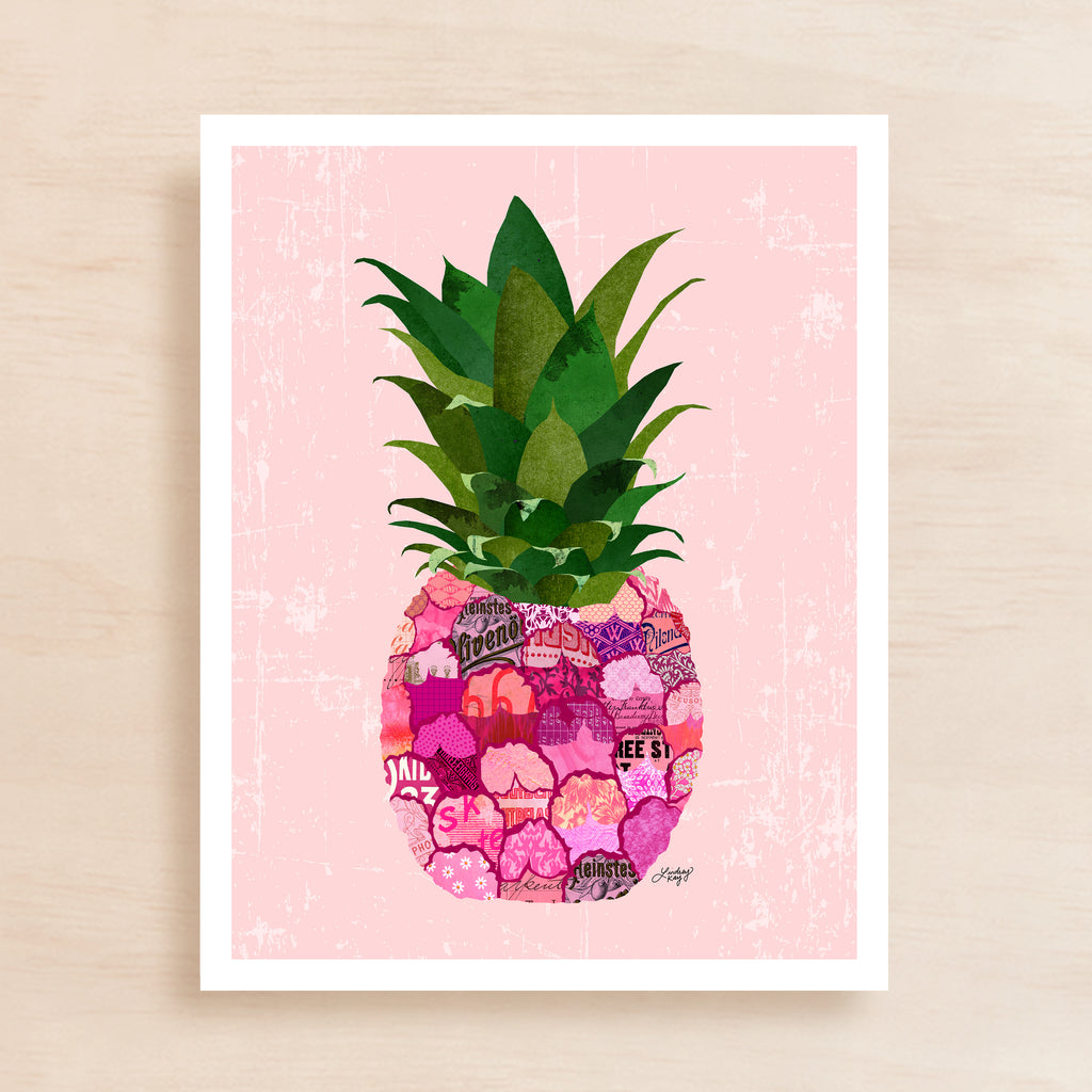 Pineapple Collage - Art Print - Lindsey Kay Collective