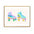retro roller skates illustration neon art print