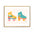 pink yellow turquoise retro roller skates illustration art print wall art