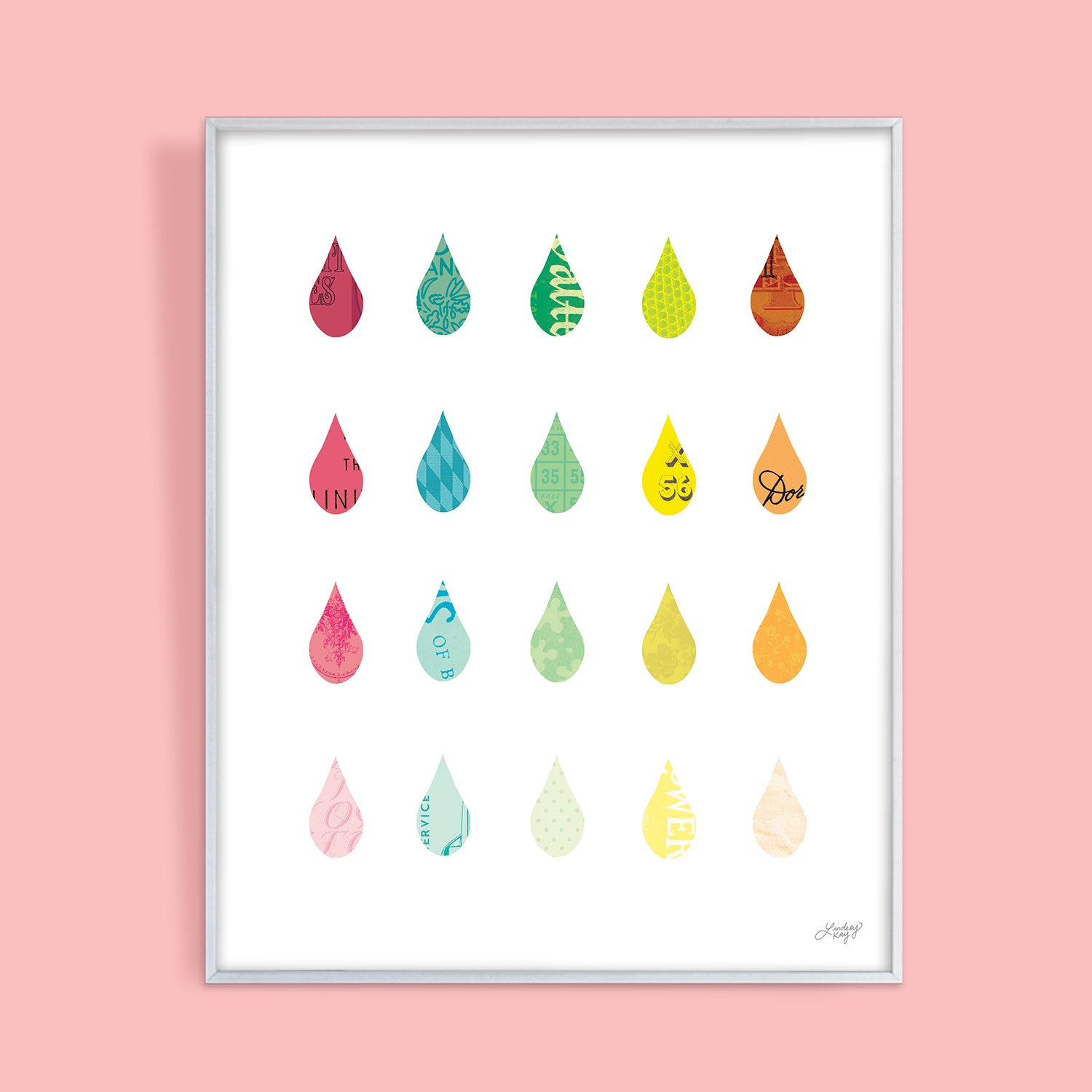 Raindrops Collage - Art Print - Lindsey Kay Collective