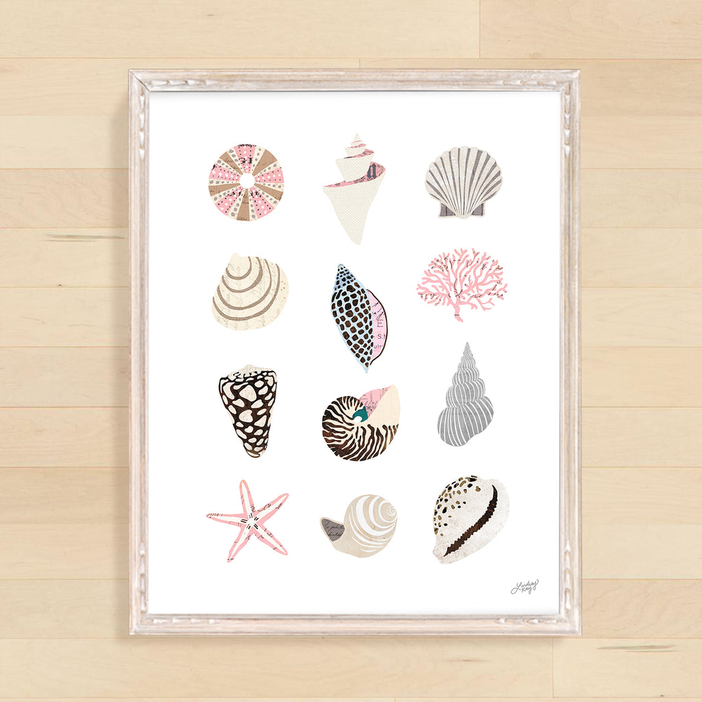 Seashell Collage - Art Print - Lindsey Kay Collective