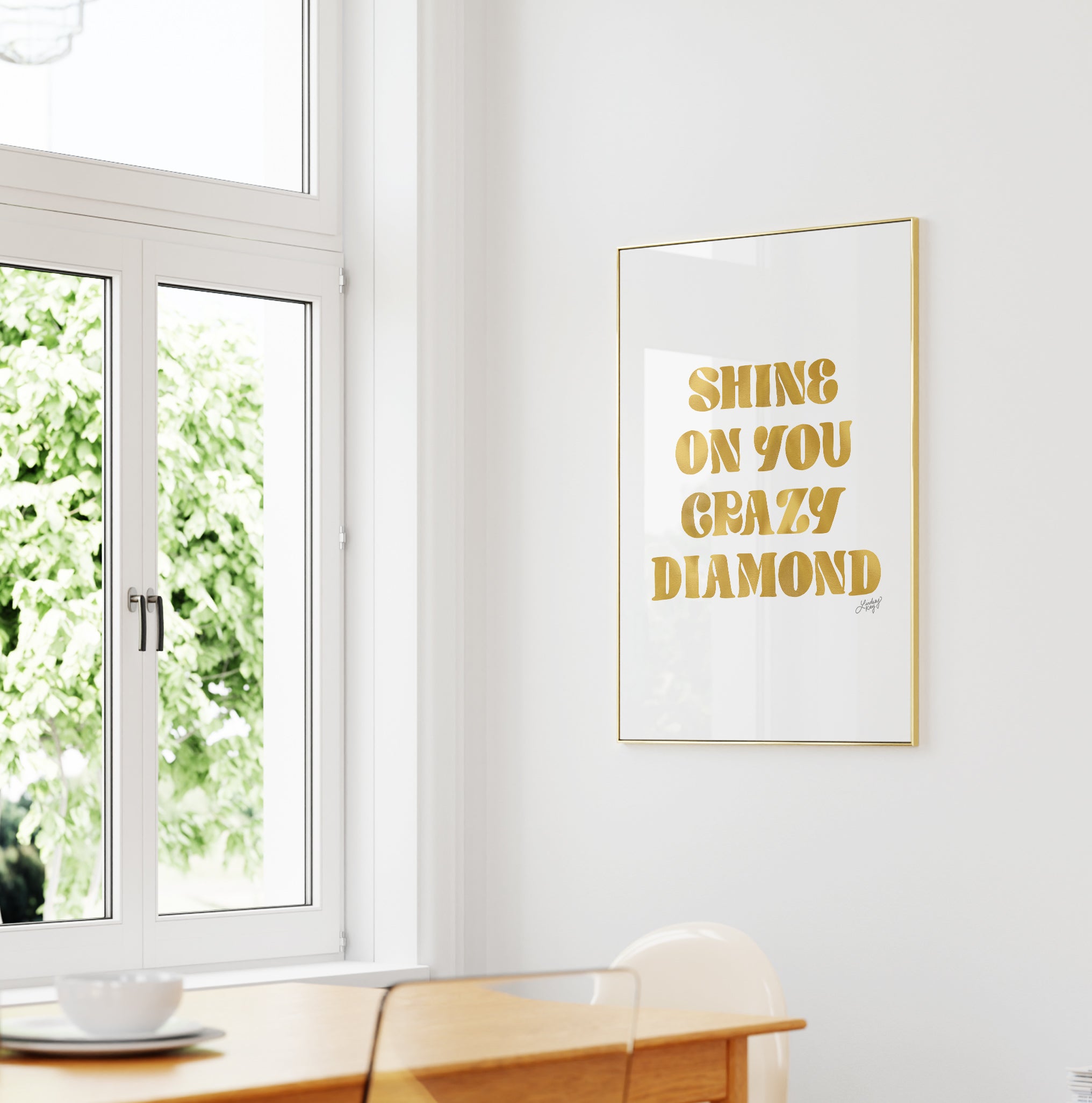 Shine On You Crazy Diamond (paleta dorada) - Impresión de arte